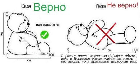 Схема измерения плюшевых мишек